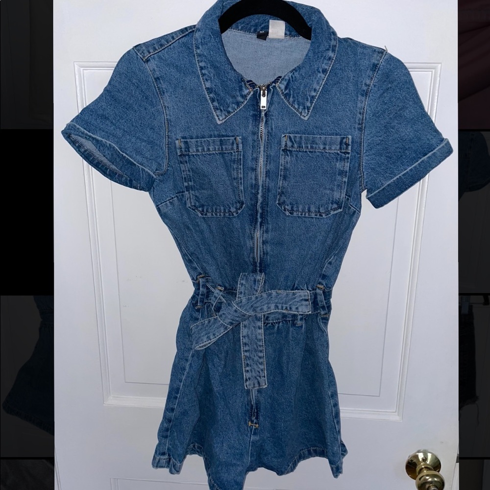 Denim Romper